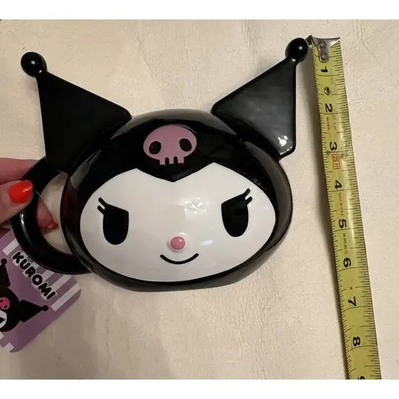 NWT Kuromi Hello Kitty & Friends Sanrio Sculpted Ceramic Mug Cup Black White - Picture 6 of 7